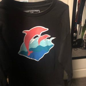Pink dolphin long sleeve tee